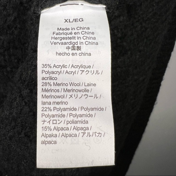 NEW WITHOUT TAG!  J Crew Swingy Alpaca-Blend Turtleneck Sweater in Black XL - Picture 7 of 9